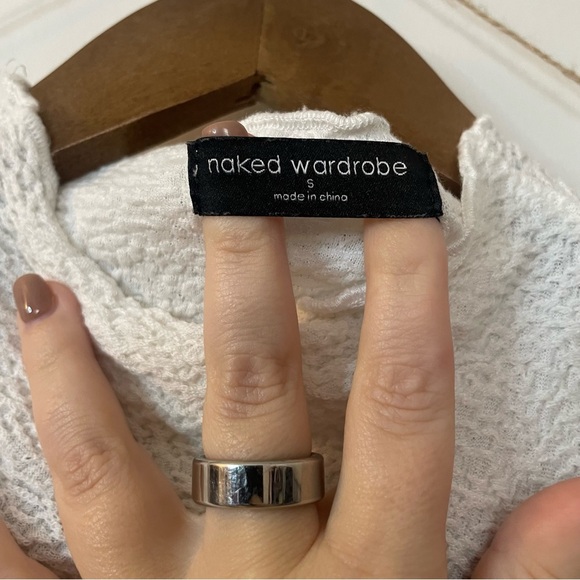 Naked Wardrobe White Dress Open Slit Small - Picture 6 of 6